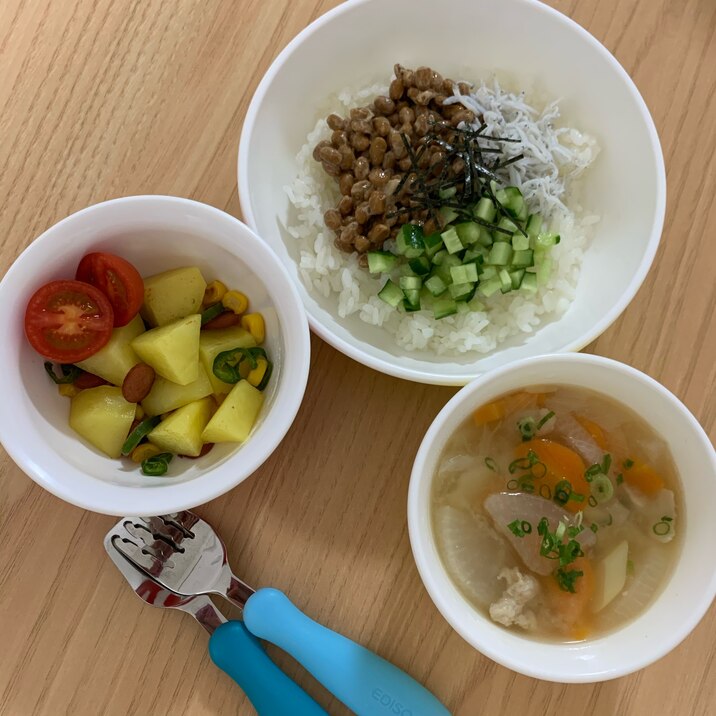 栄養たっぷり☆離乳食三食丼